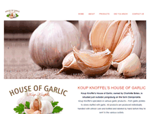 Tablet Screenshot of garlic.co.za